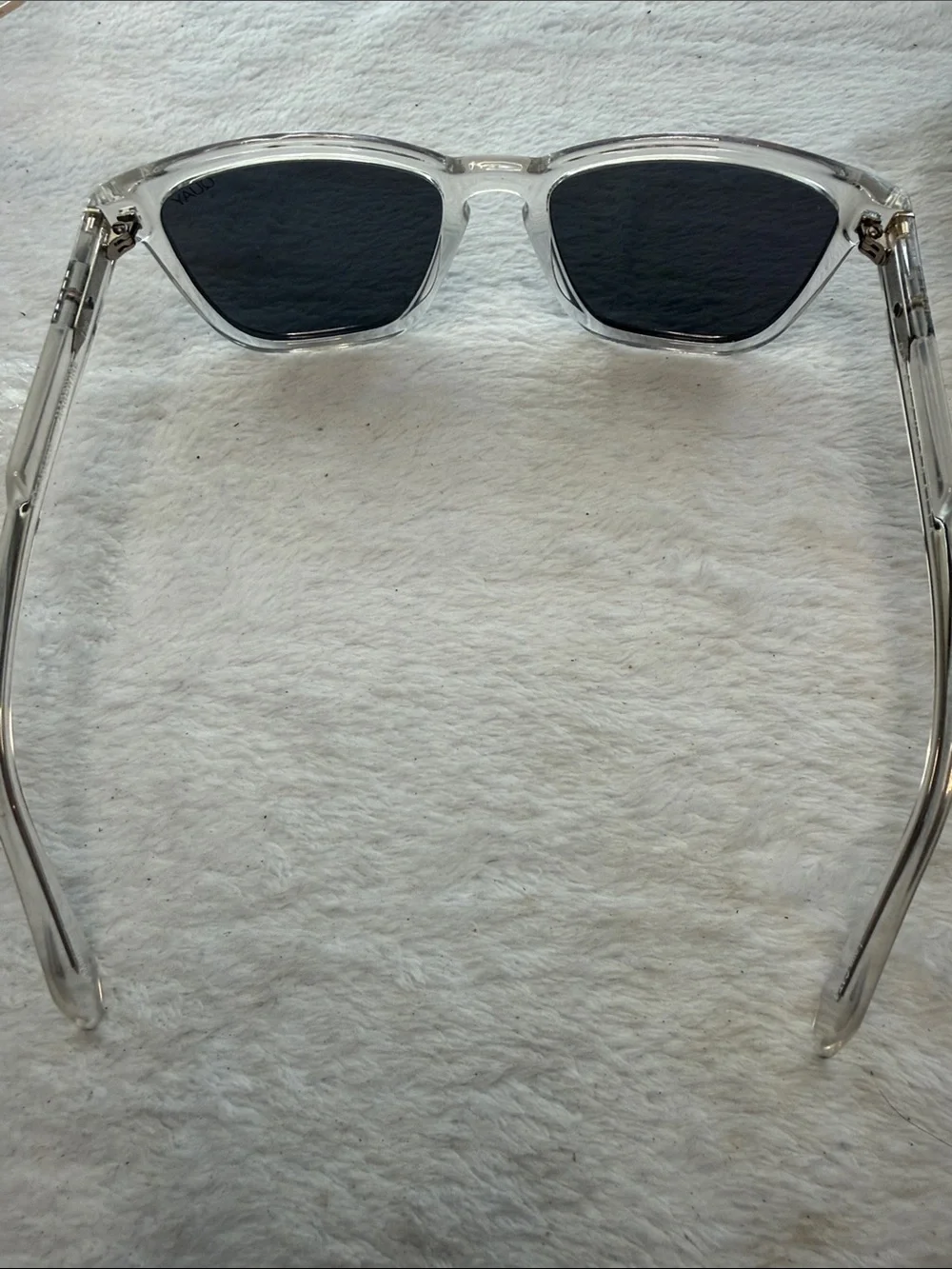 QUAY Unisex HARDWIRE Clear / Black Polarized Sunglasses